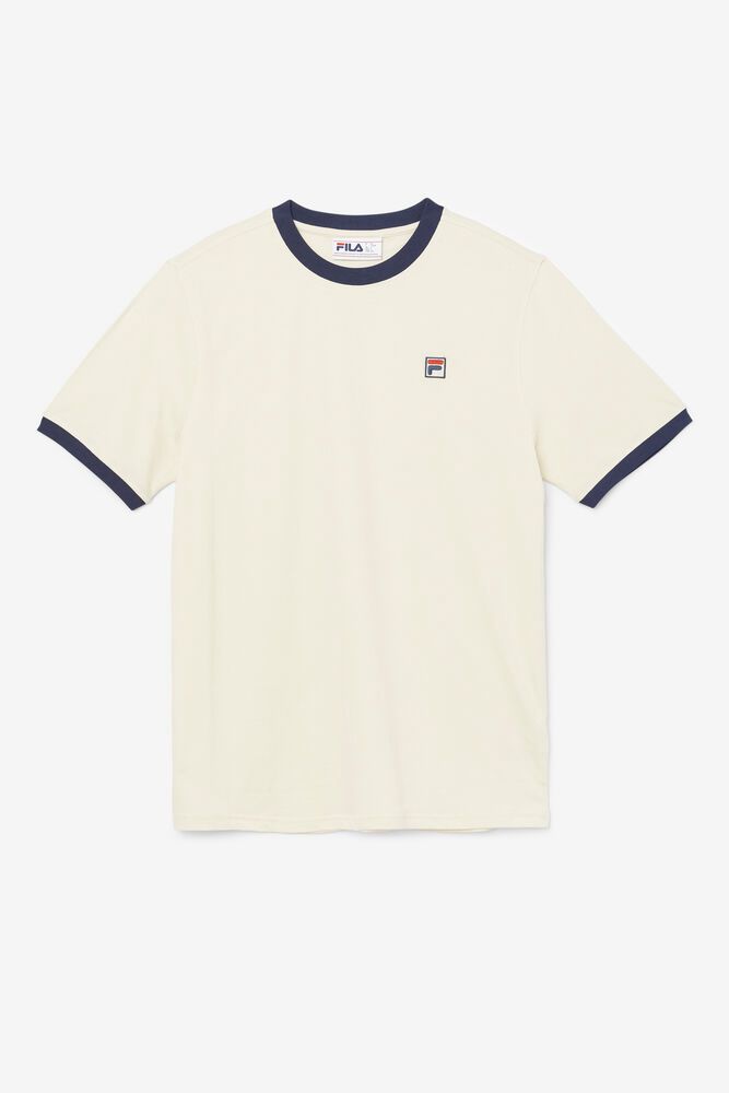 Fila T-Shirt Marconi Ringer Mens Beige - India LDH-765341